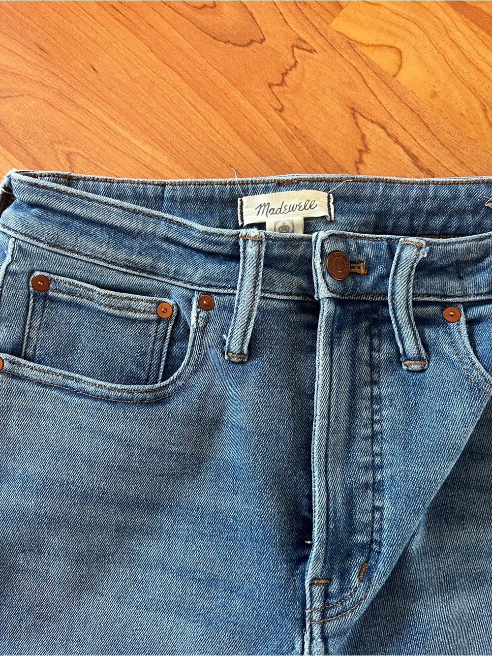 Madewell Medium Blue Straight-Leg Denim Jeans